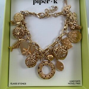 Piper Gold Charm Bracelet